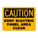 Caution Keep Electric Panel Area Clear